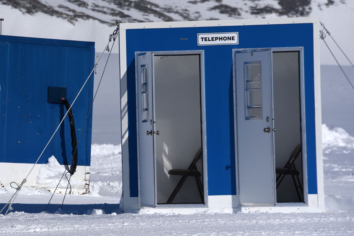 06A You Can Make Outgoing Telephone Calls From Two Telephone Booths At Union Glacier Camp Antarctica On The Way To Climb Mount Vinson